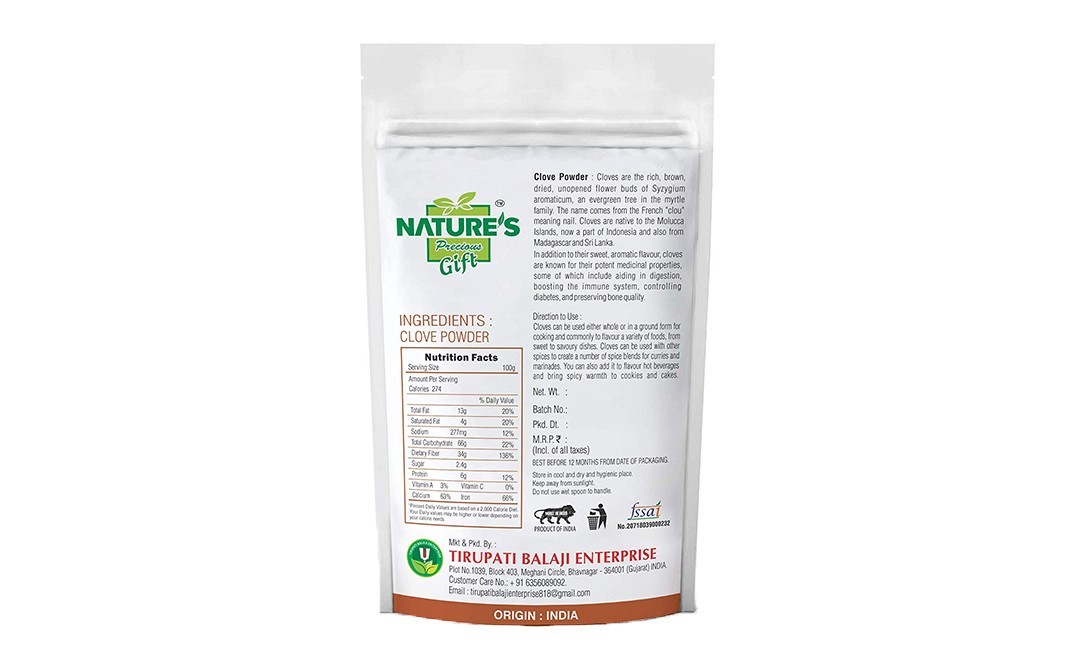 Nature's Gift Clove Powder    Pack  250 grams